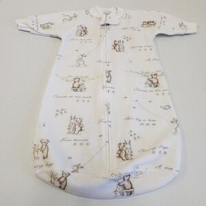Vintage Carter's Sleep Sack Zippered Bear Bunny Rabbit Kite Swing Pattern